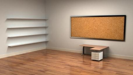 Minimalist Room with Wooden Floor and Empty Walls wallpaper