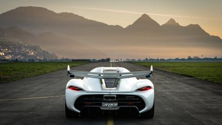 Stunning Koenigsegg Jesko in Serene Landscape wallpaper