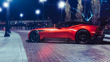 Dreamy Night Ride in an Aston Martin Vulcan wallpaper