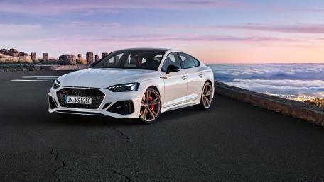 Sleek Audi RS5 Captured in Scenic Landscape wallpaper
