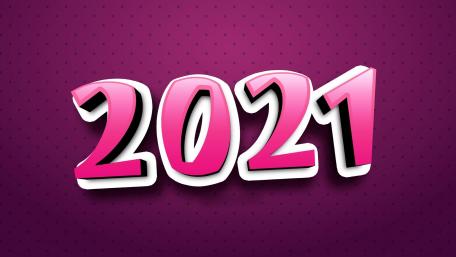 Vibrant Purple Celebration of New Year 2021 wallpaper