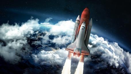 Space rocket launch wallpaper
