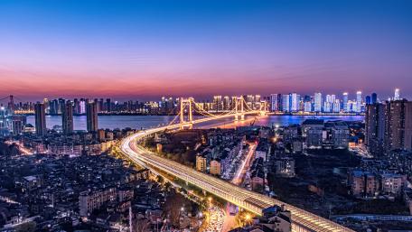 Wuhan Parrot Island Yangtze River Bridge wallpaper