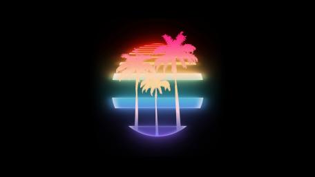 Neon Nostalgia RetroWave Dreamscape wallpaper
