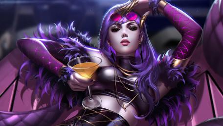 Mystical Evening with a Fantasy Maiden wallpaper