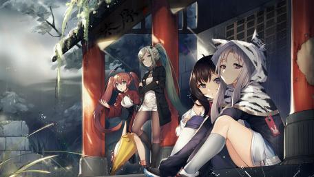 Rainy Day Anime Retreat wallpaper