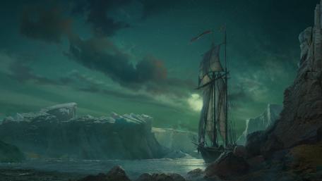 Enigmatic Voyage of the Ghost Ship wallpaper