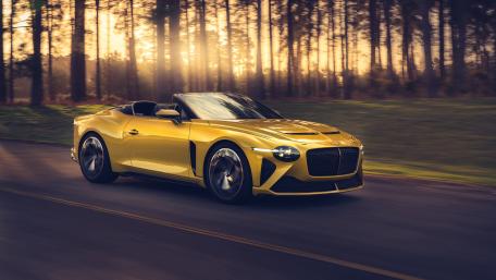 Sleek Yellow Bentley Bacalar Dream Car Wallpaper wallpaper
