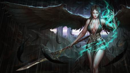 Dark angel fantasy art wallpaper