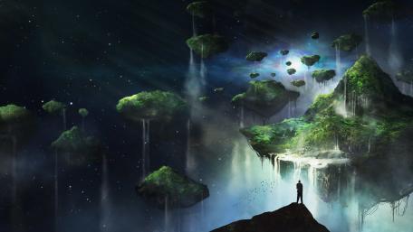 Floating Isles of Enchantment wallpaper