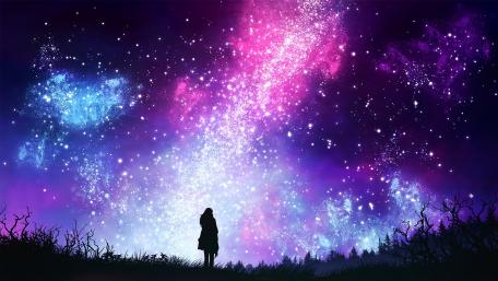 Starry Fantasy Night Sky wallpaper