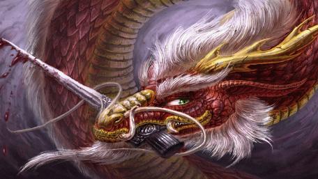 Majestic Chinese Dragon Embracing Mythology wallpaper
