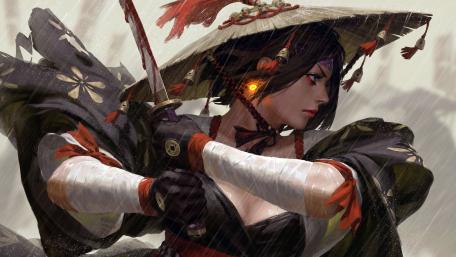 Samurai girl wallpaper