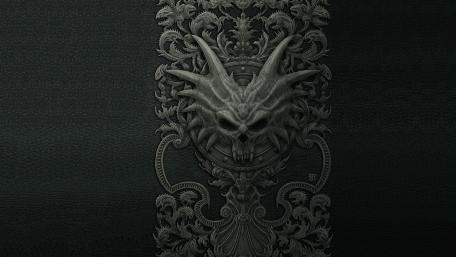Dark Fantasy Skull Pattern Wallpaper wallpaper