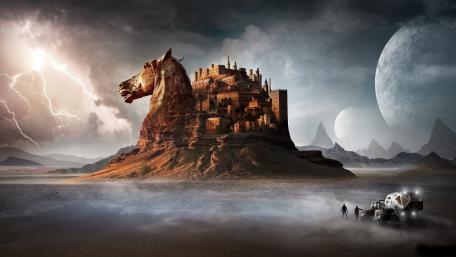 Horse Castle wallpaper