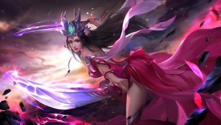 Mystical Blade Dancer Unleashed wallpaper