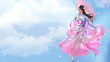 Fantasy Realm Grace and Elegance wallpaper