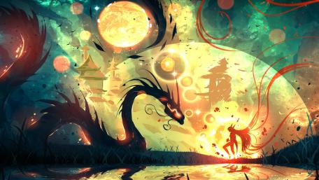 Enchanted Serpent Realm wallpaper