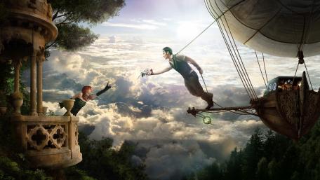 A Romantic Journey in the Skies of Steam wallpaper