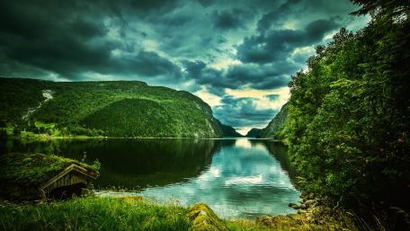 Norway turf house wallpaper