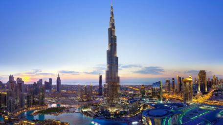 Sunset at Dubai (Burj Khalifa) wallpaper