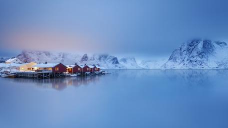 Fishing village wallpaper