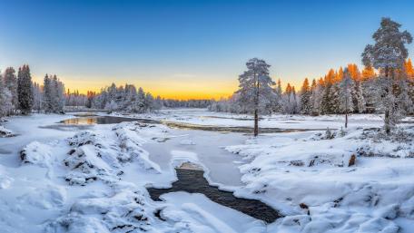 Serene Winter Wonderland Scene wallpaper