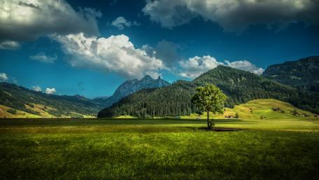 Serene Mountain Valley Landscape Wallpaper wallpaper