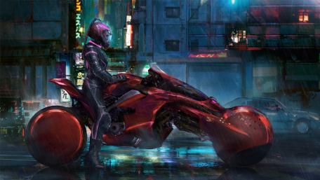 Cyberpunk Explorer in a Futuristic City wallpaper