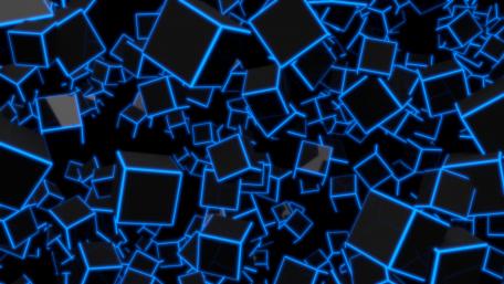 Blue 3D Cubes wallpaper