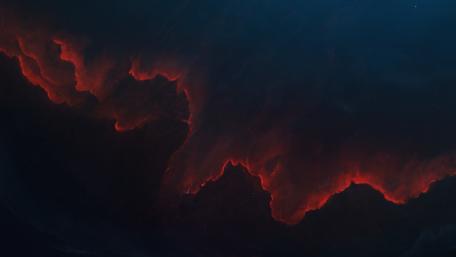 Fiery Cosmic Horizon wallpaper