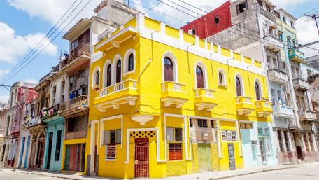 Yellow house wallpaper