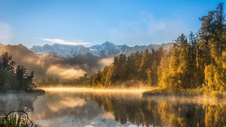 Autumn Serenity by the Mountain Lake wallpaper