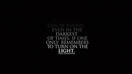 Happiness in Darkness: Remember to Turn on the Light wallpaper