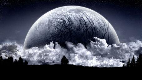 Majestic Night Over Alien World wallpaper
