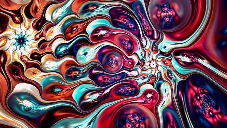 Liquid Swirls and Splashes Wall Art wallpaper