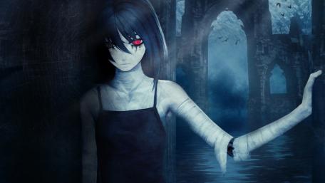 Creepy anime girl wallpaper
