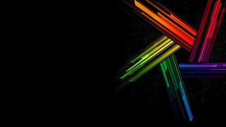 Neon Spectrum Burst in Darkness wallpaper