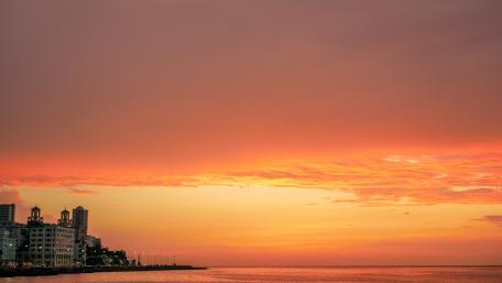 Malecon at sunset wallpaper