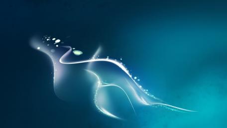 Elegant Blue Glow in Abstract Art Display wallpaper