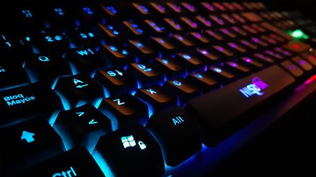 Illuminated Gaming Keyboard in the Dark wallpaper