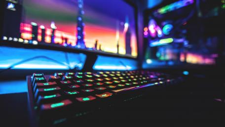 Neon Glow of a Gamer's Paradise wallpaper