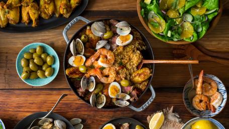 Seafood Feast Delightful Abundance of Shrimp and Shellfish wallpaper