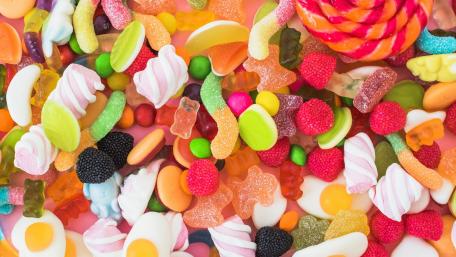 Colorful Candy Wonderland Wall Art wallpaper