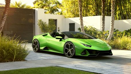 Lamborghini Huracan EVO Spyder in Verdant Splendor wallpaper