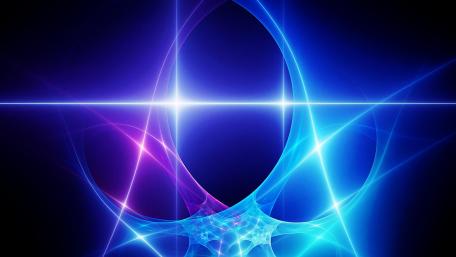 Neon Blue Abstract Glowing Art wallpaper