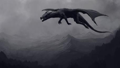 Black dragon wallpaper