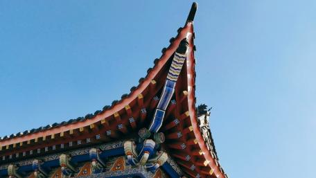 Chinese traditional temple building wallpaper