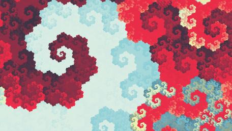 Swirl of Colors in Digital Canvas wallpaper