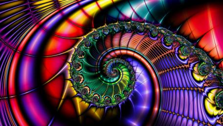 Neon Spiral Symphony in 4K wallpaper